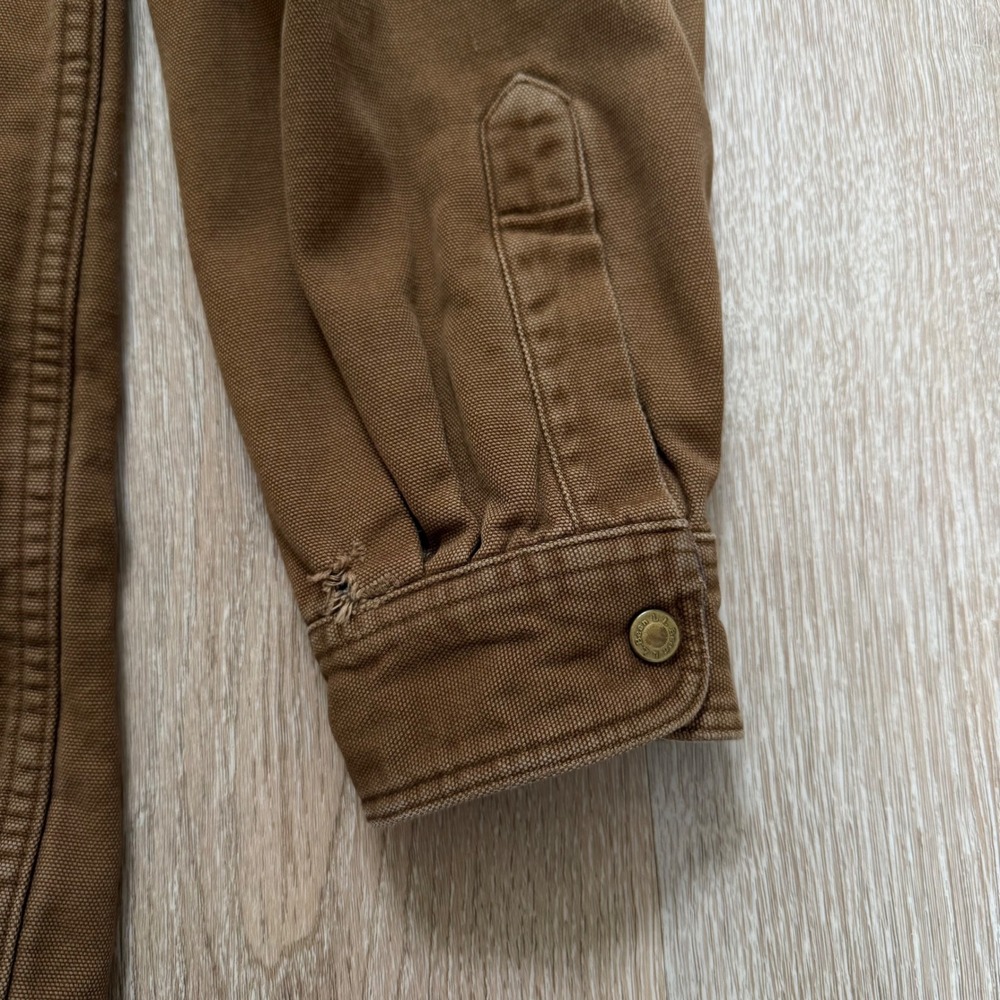 VTG LL Bean Flannel Lined Canvas Field Jacket Mens Large Tall Brown Made‎ in USA - Picture 5 of 11